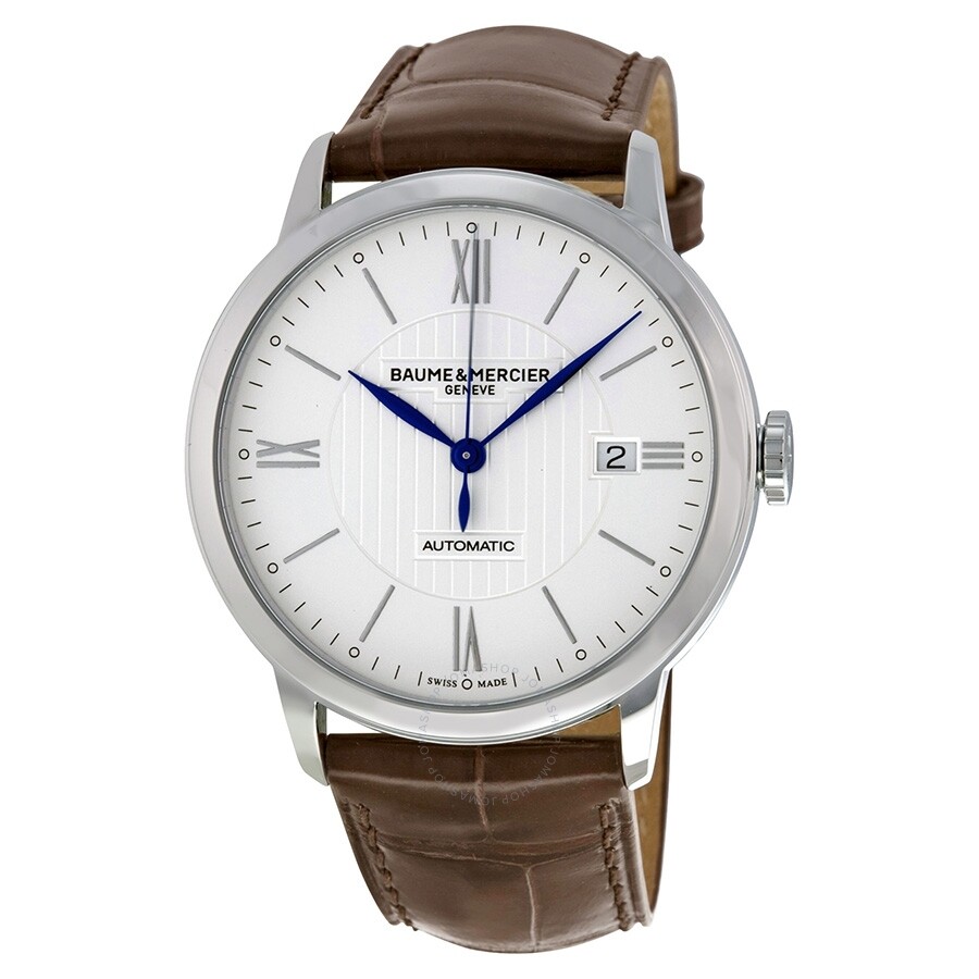 baume et mercier classima automatic silver brown baume et mercier classima automatic silver brown