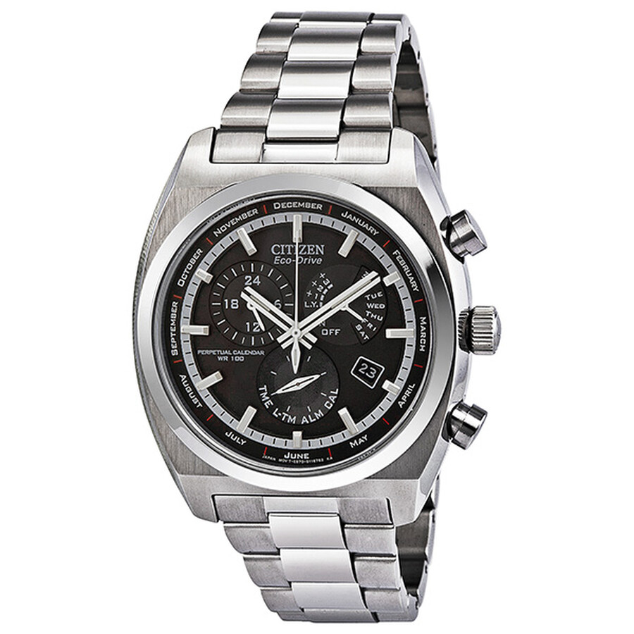 Citizen Calibre 8700 Eco Drive GMT Black Dial Stainless Steel Men s 