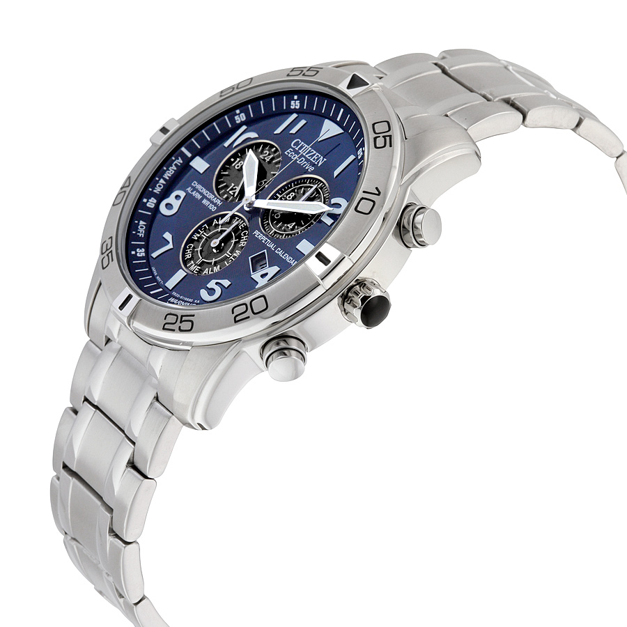 Citizen Perpetual Calendar Eco Drive Chronograph Blue Dial Men s Watch 