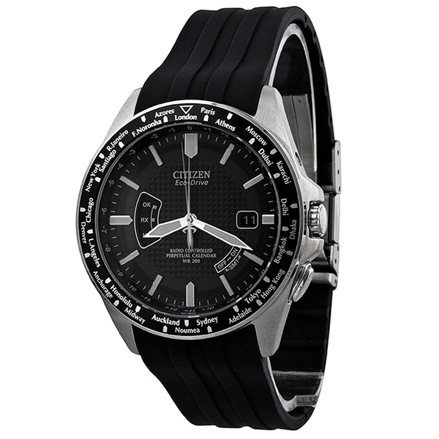 Citizen World Perpetual AT EcoDrive Black Dial Men's Watch CB002009E