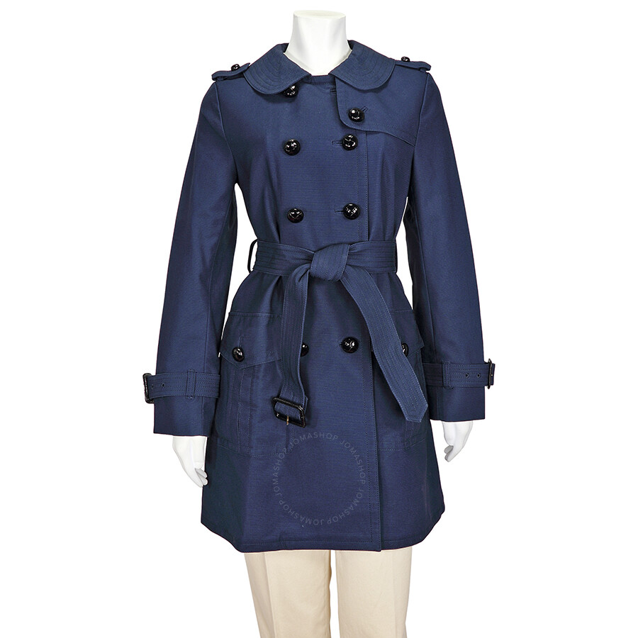 Prada Size 6 Rose Pink Silk Blend Taffeta Portrait Collar Burberry Brit Honey Fabric Double Ted Belted Trench Coat Size 6