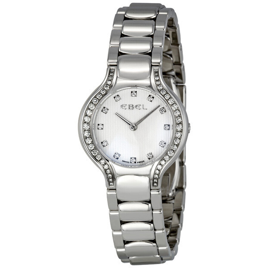 Ebel Beluga Diamond Silver Dial Stainless Steel Ladies Watch 9003N18