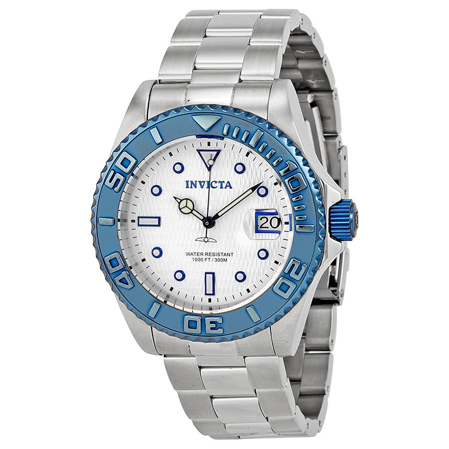 Invicta Pro Diver White Dial Stainless Steel Men's Watch 12835 - Pro Diver Automatic - Pro Diver 