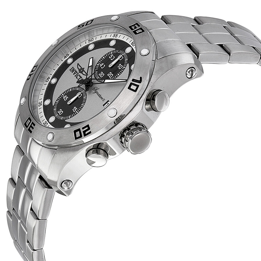 black and silver invicta watch