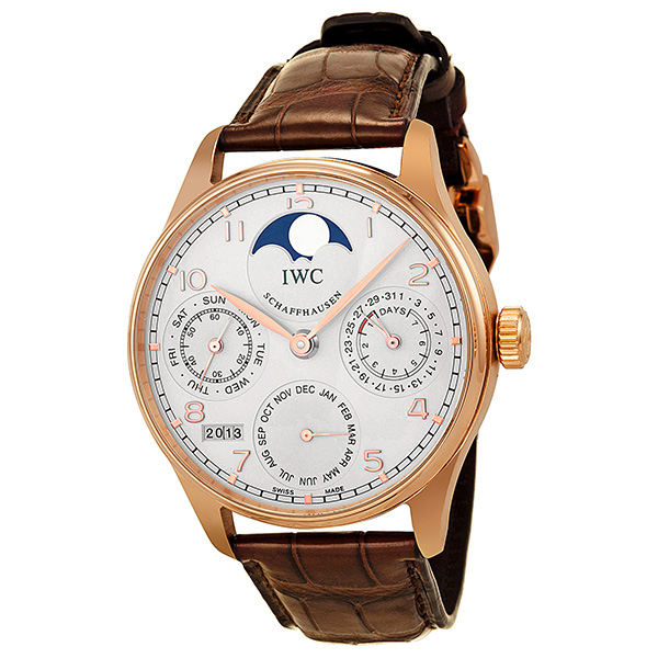 IWC Portuguese Perpetual Calendar 18kt Rose Gold Brown Men s Watch 
