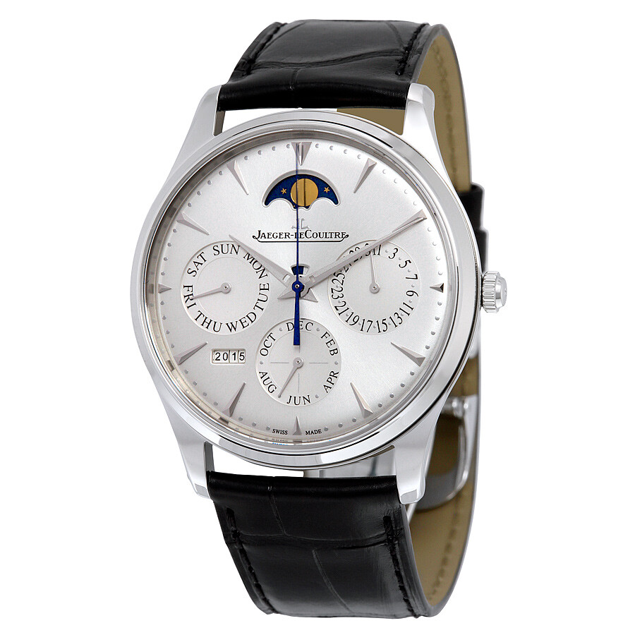 Jaeger LeCoultre Master Ultra Thin Perpetual Silver Dial Men s Watch 