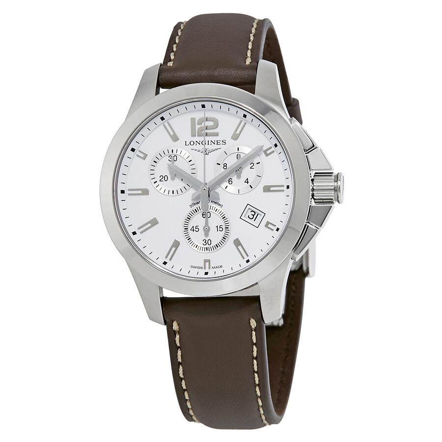 longines conquest automatic white dial
