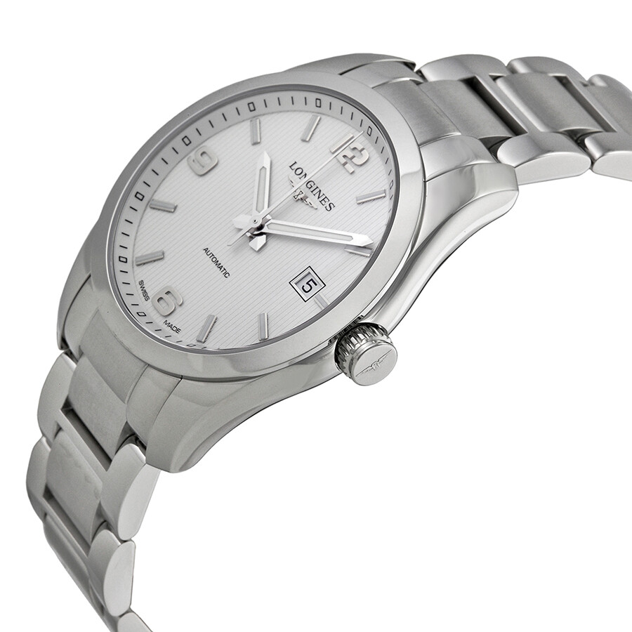 longines conquest automatic white dial