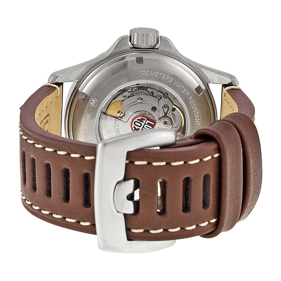 Luminox Field Automatic Black Dial Brown Leather Men's Watch SU1801