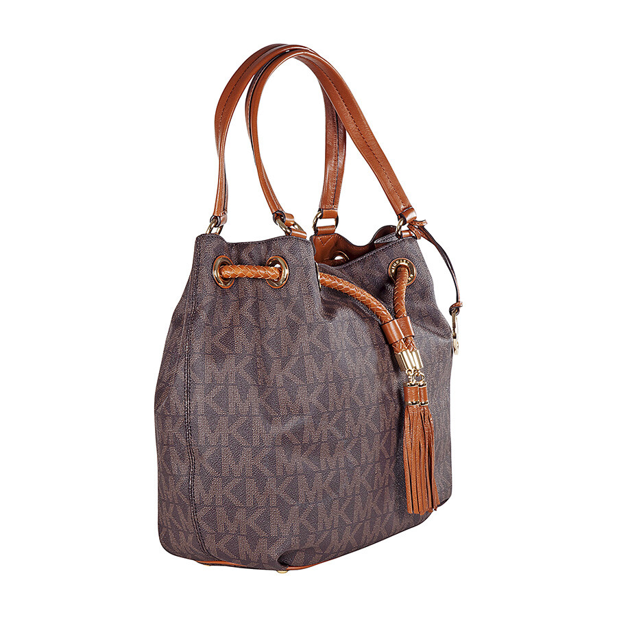 Michael Kors Jet Set Gathered Large Tote Handbag in Brown - Jet Set - Michael Kors Handbags ...