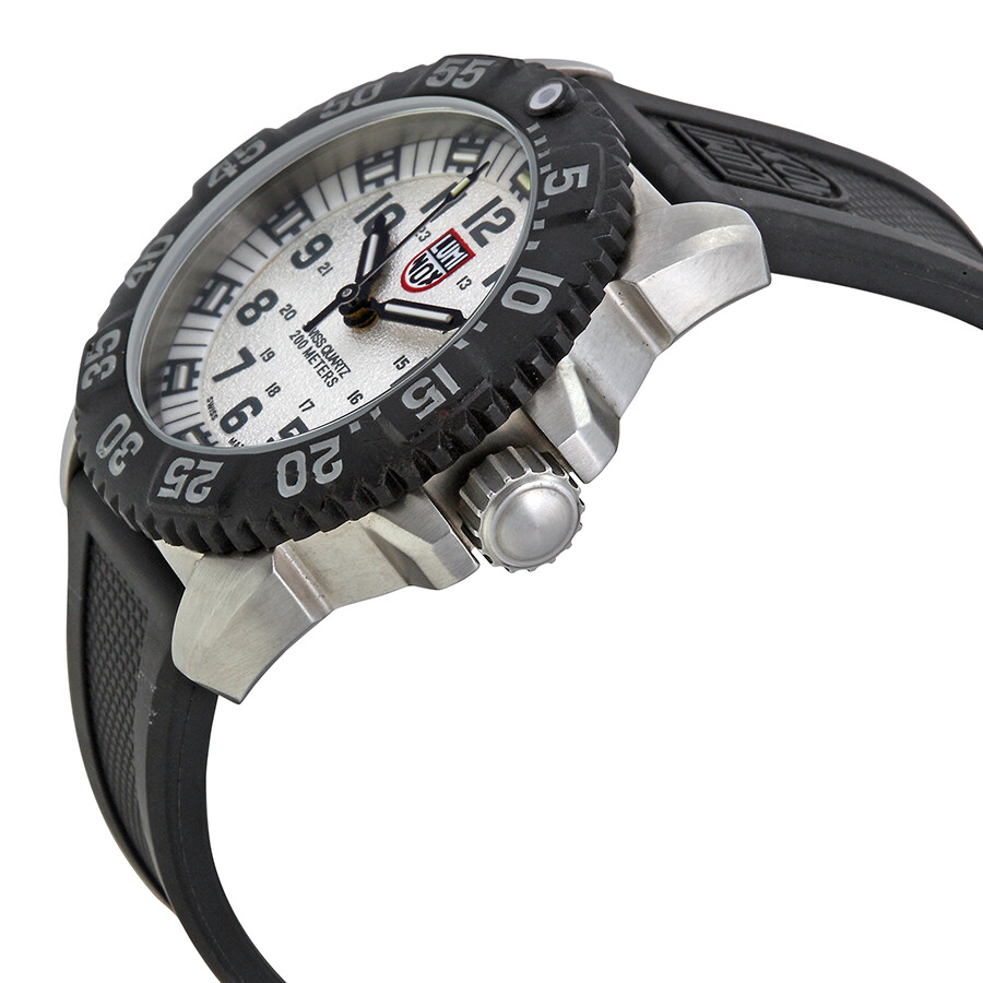 Open Box Luminox Navy Seal Colormark White Dial Black Rubber Strap