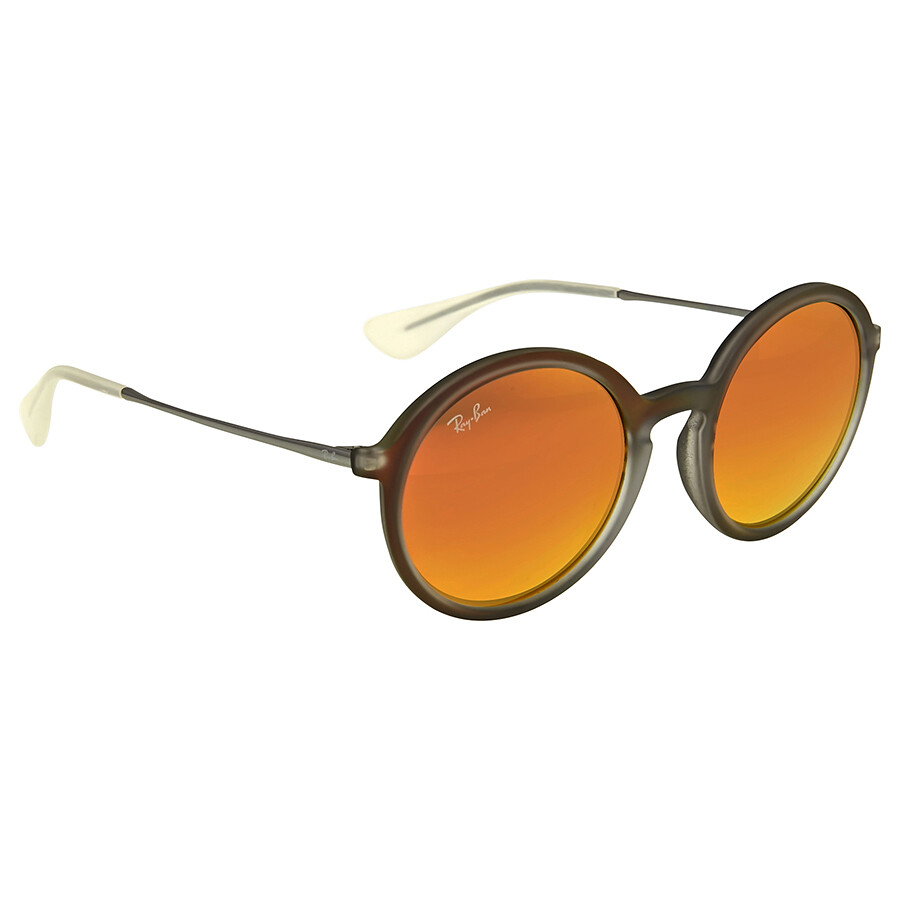 red mirrored round sunglasses