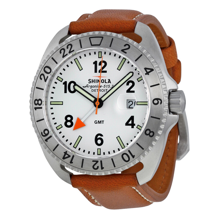 Shinola The Rambler White Dial Natural Leather Men's Watch