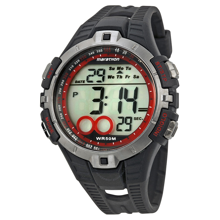 Timex Marathon Digital Dial Black Rubber Men s Watch T5K423 Timex 