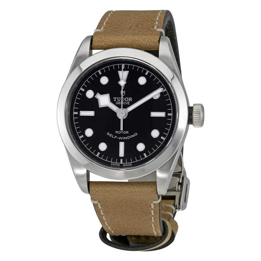 Tudor Heritage Black Bay 36 Leather Automatic Men's Watch 79500BKLS