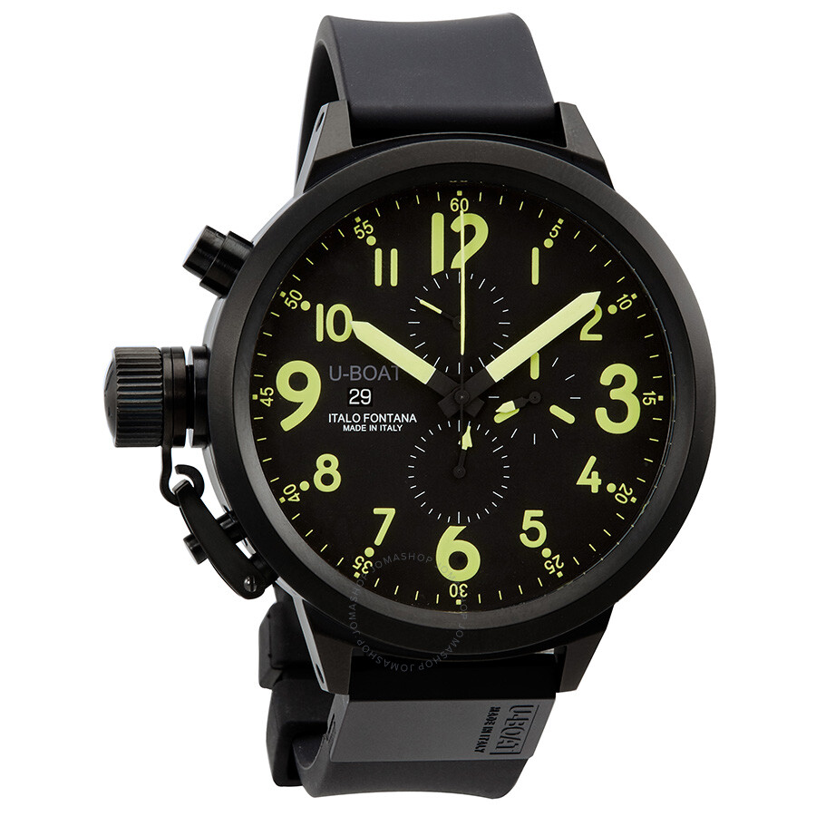 UBoat Flightdeck 55 Cab Y Black Dial Chronograph Automatic Men's Watch 1090 UBoat Watches