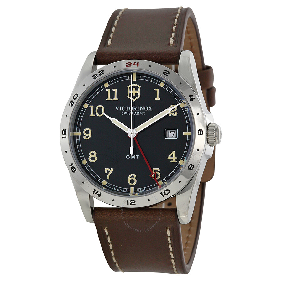 watch black dial brown strap