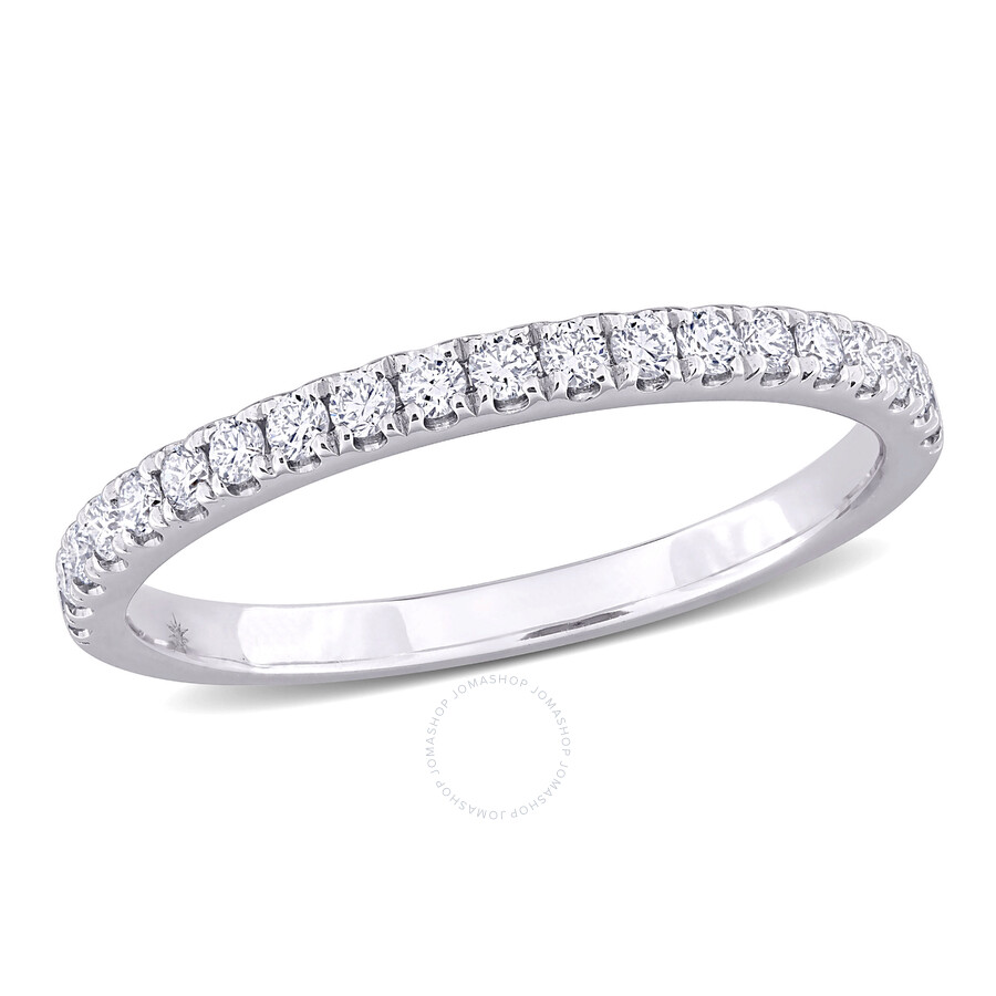 Created Forever 1/3ct Tw Lab-grown Diamond Semi-eternity Anniversary Band In 14k White Gold In White