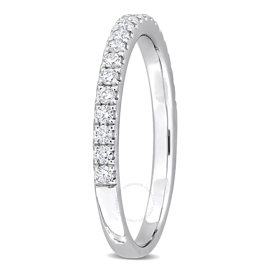 Created Forever 1/3ct Tw Lab-grown Diamond Semi-eternity Anniversary Band In 14k White Gold In White