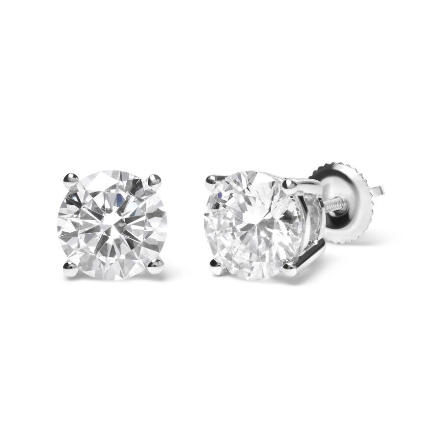 Haus Of Brilliance 14k White Gold 4.00 Cttw Round Brilliant-cut Lab-grown Diamond Classic 4-prong St In White