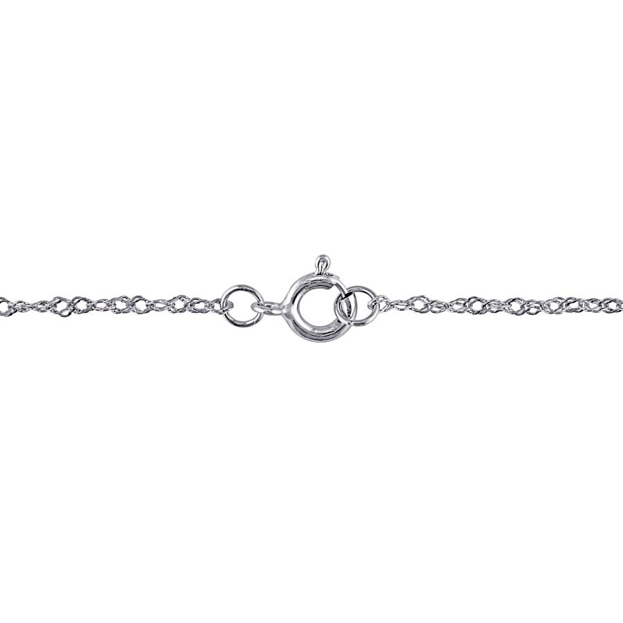 Amour 1/4 Ct Tw Diamond Solitaire Pendant With Chain In 14k White Gold In White