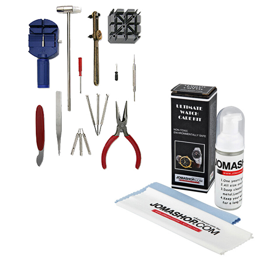 Tool Kit 16 Piece Tool Kit and Watch Cleaning Kit Combo Pack WRKBW003