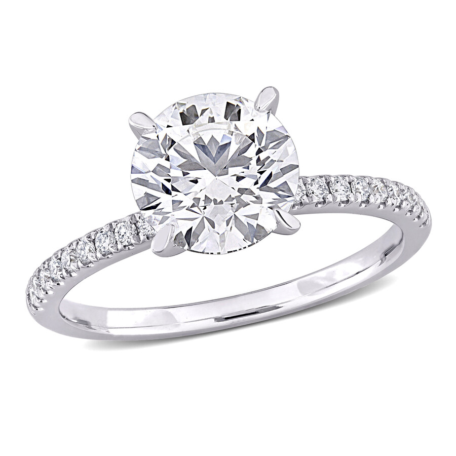 Created Forever 2 1/6ct Tw Lab-grown Diamond Solitaire Engagement Ring In 14k White Gold In White