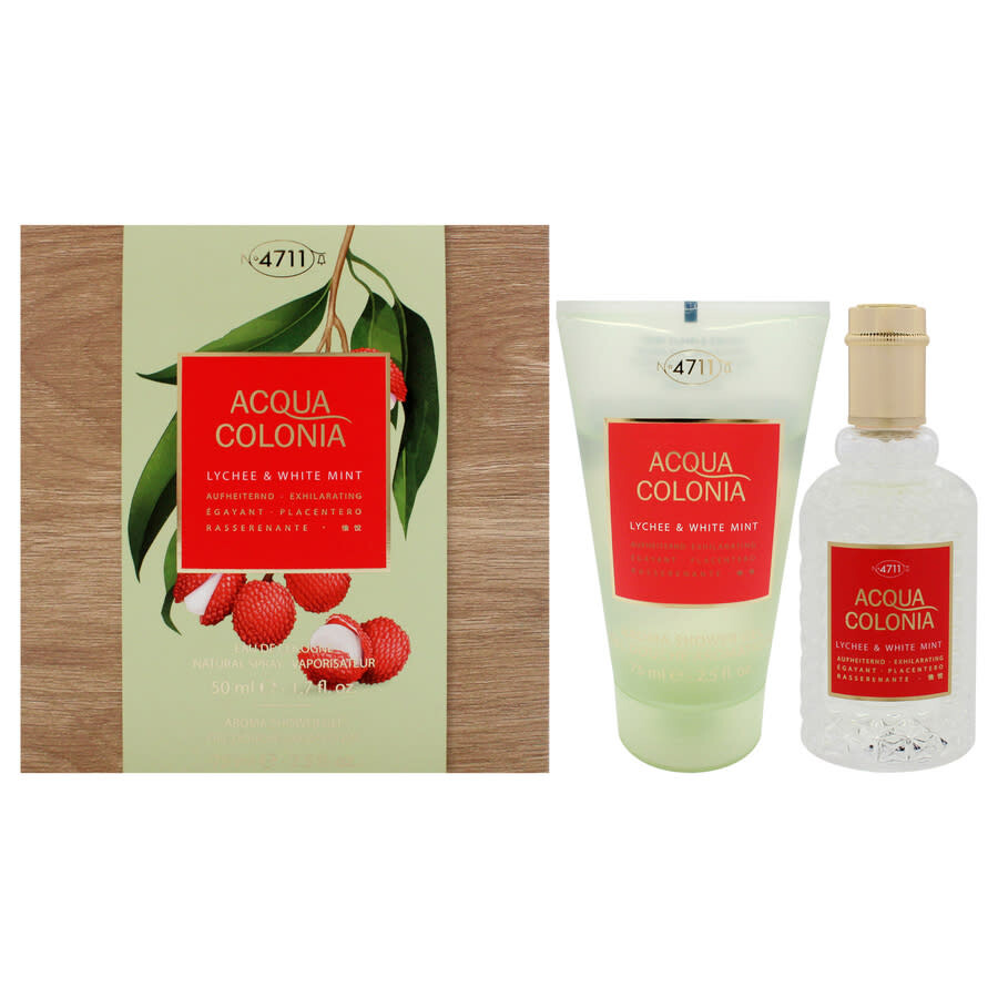 4711 Unisex Acqua Colonia Lychee & White Mint Gift Set Fragrances 4011700747771 In Transparent