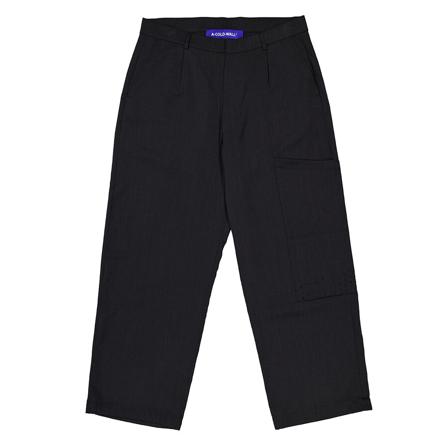 Embroided Logo Wool Trousers, Brand Size 50 (US Size 34)