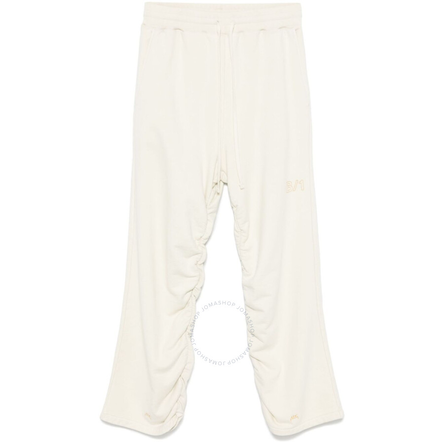 A-cold-wall* A Cold Wall Embroidered Motif Cotton Shroud Sweatpants In Beige