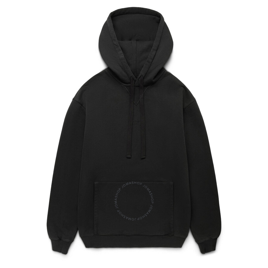 A-cold-wall* A Cold Wall Essential Cotton Drawstring Hoodie In Black