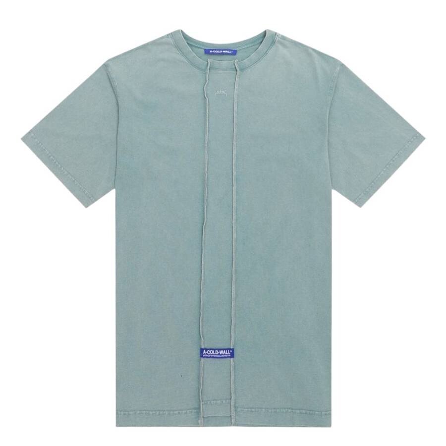 A-cold-wall* A Cold Wall Fracture Cotton T-shirt In Grey/blue