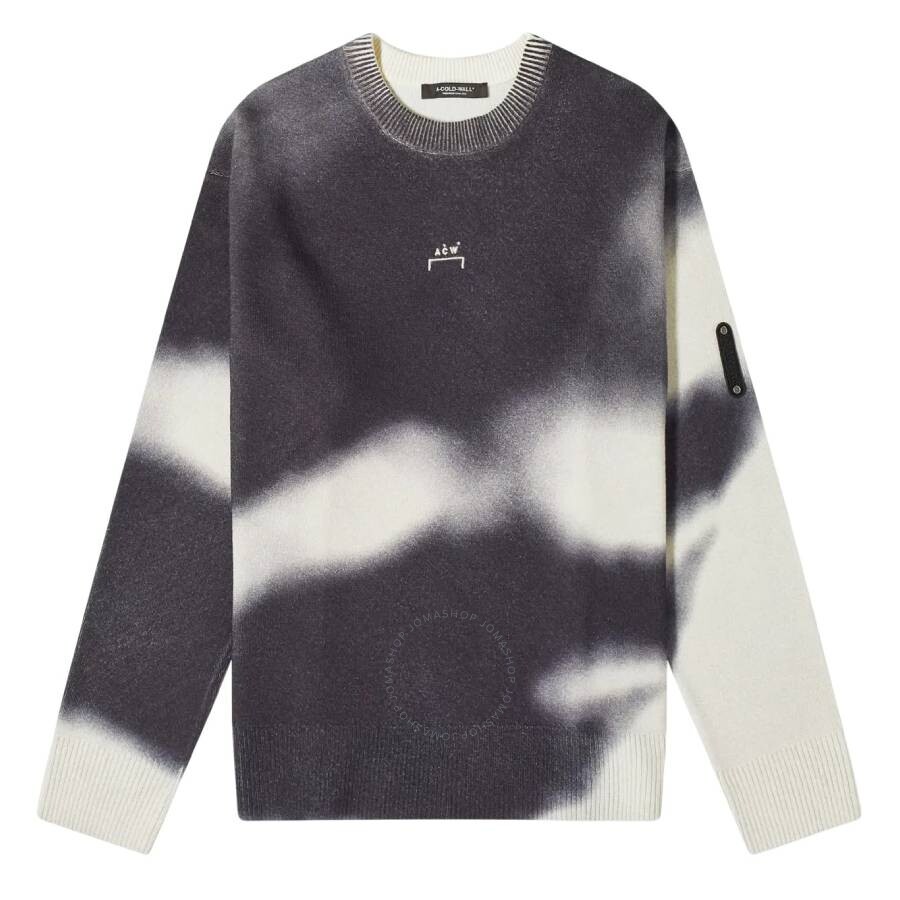 A-cold-wall* A Cold Wall Gradient Crew Knit Pullover Sweater In Black