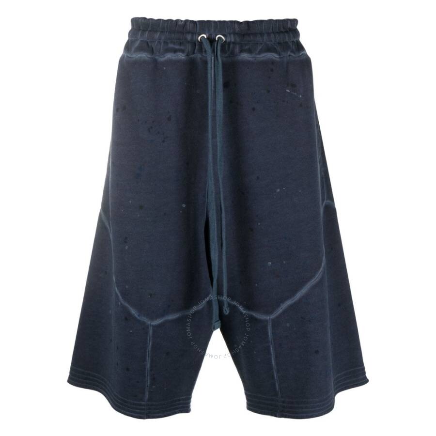 A-cold-wall* Studio Wide-leg Cotton Track Shorts In Blue