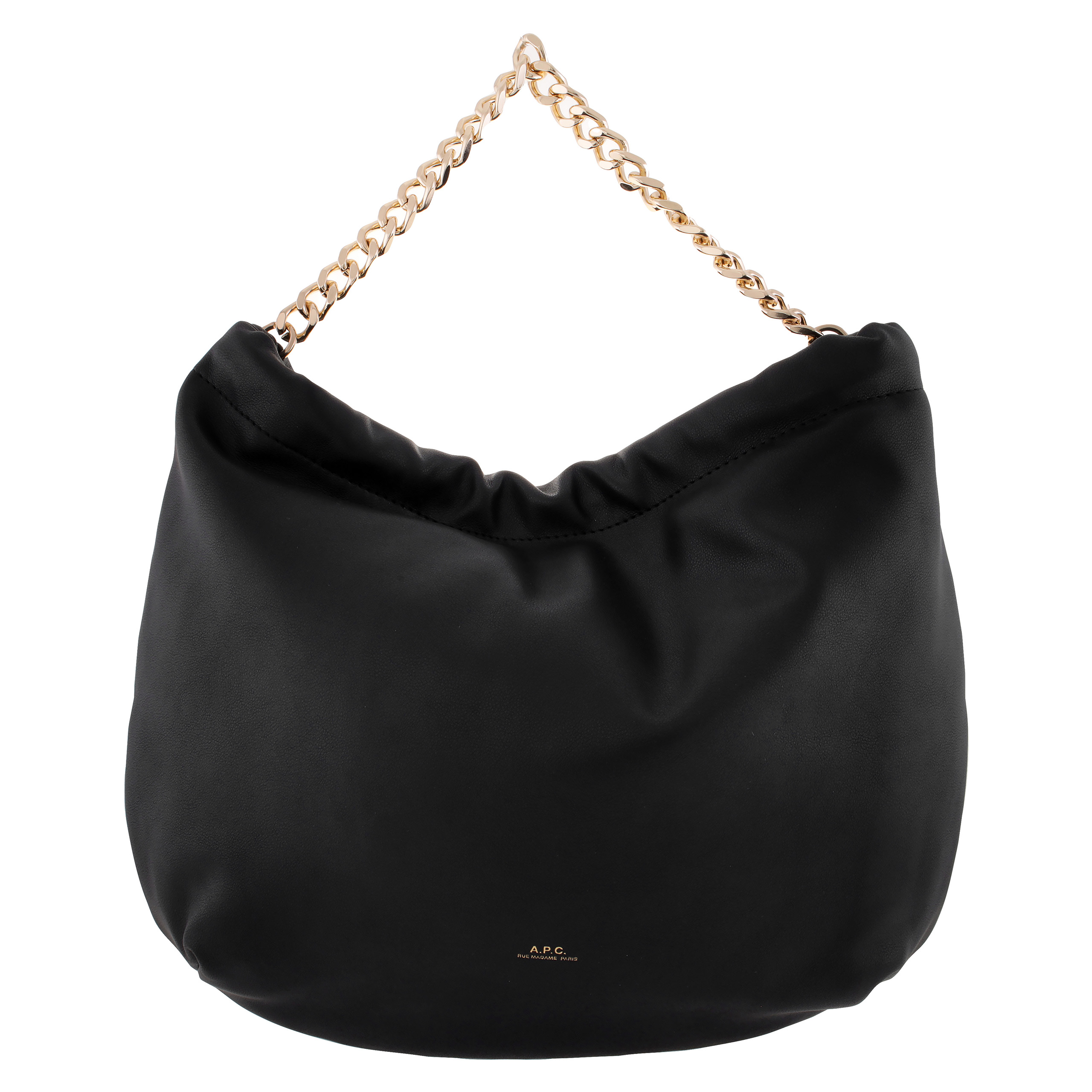 A.P.C. Ninon Logo Chain Shoulder Bag PUAAT-F61877-LZZ BLACK