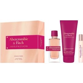 Abercrombie And Fitch Ladies 100% Passion 3pcs EDP Gift Set