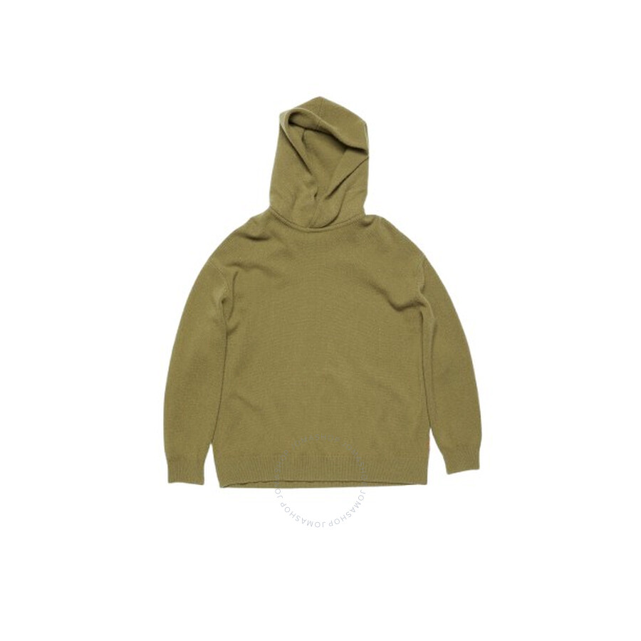 Acne Studios Hooded Cashmere Blend Jumper In Green