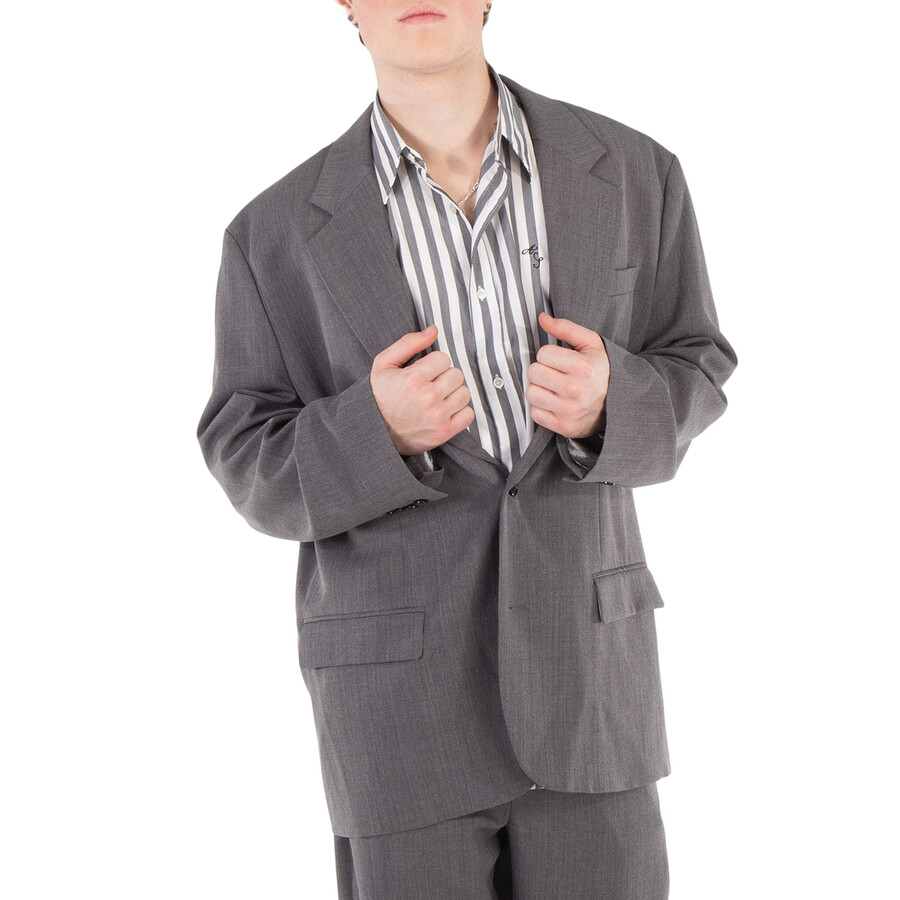 Relaxed Fit Single-Breasted Suit Jacket