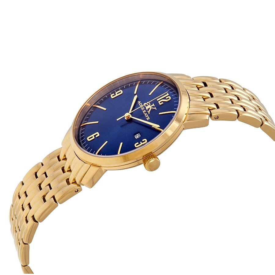  Dome Blue Dial Gold-Tone Stainless Steel Unisex Watch 