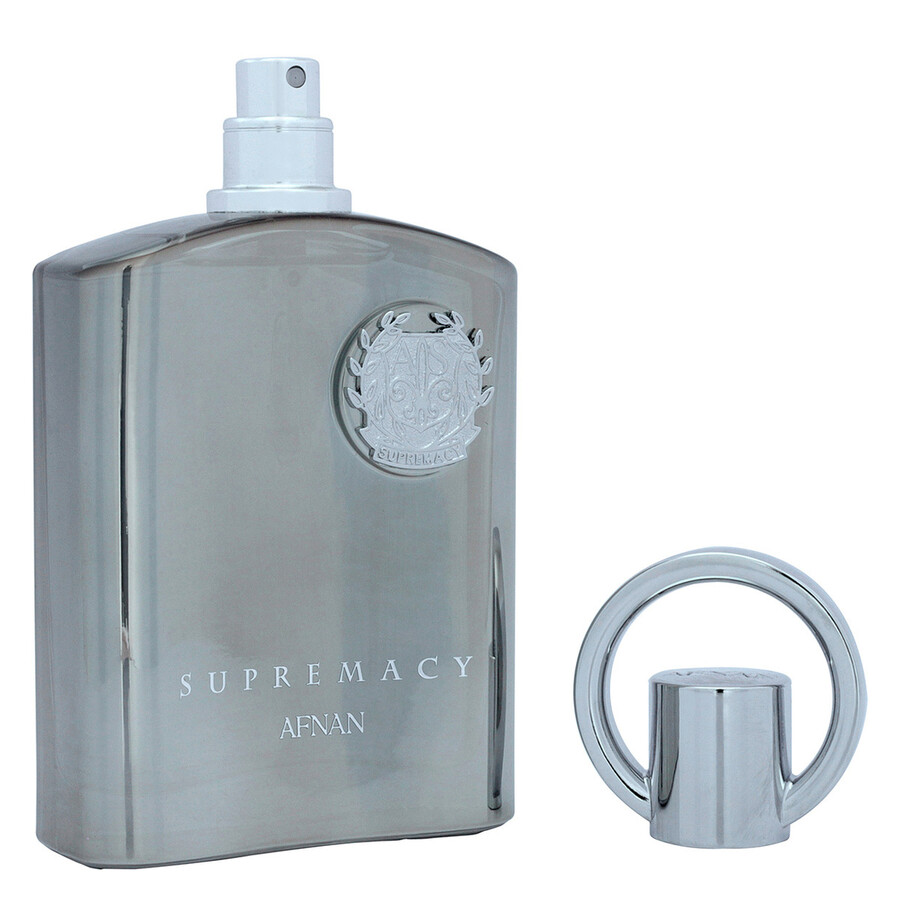 Shop Afnan Men's Supremacy Silver Edp Spray 3.4 Oz/100ml In Black / Silver