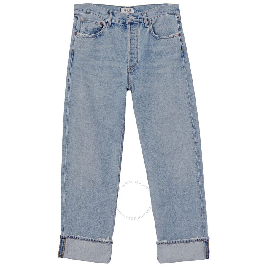 Agolde Ladies Force/vint Marbled Fran Low Slung Straight Jeans