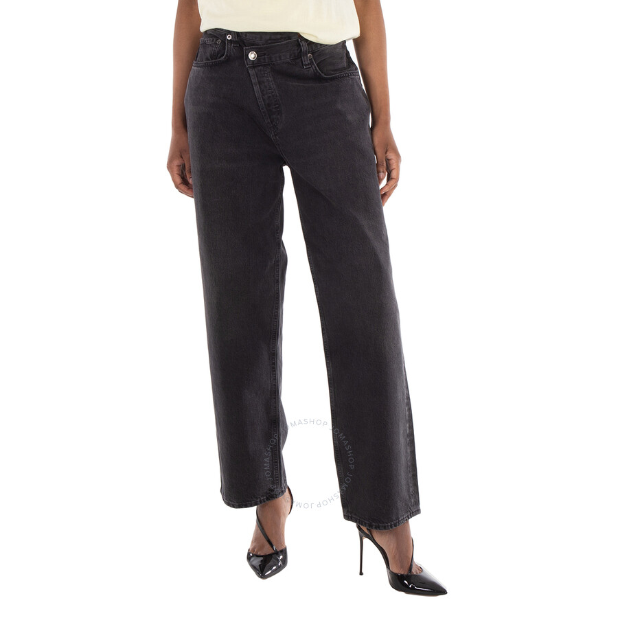 Agolde Ladies Shambles Criss Cross Straight Leg Jeans, Waist