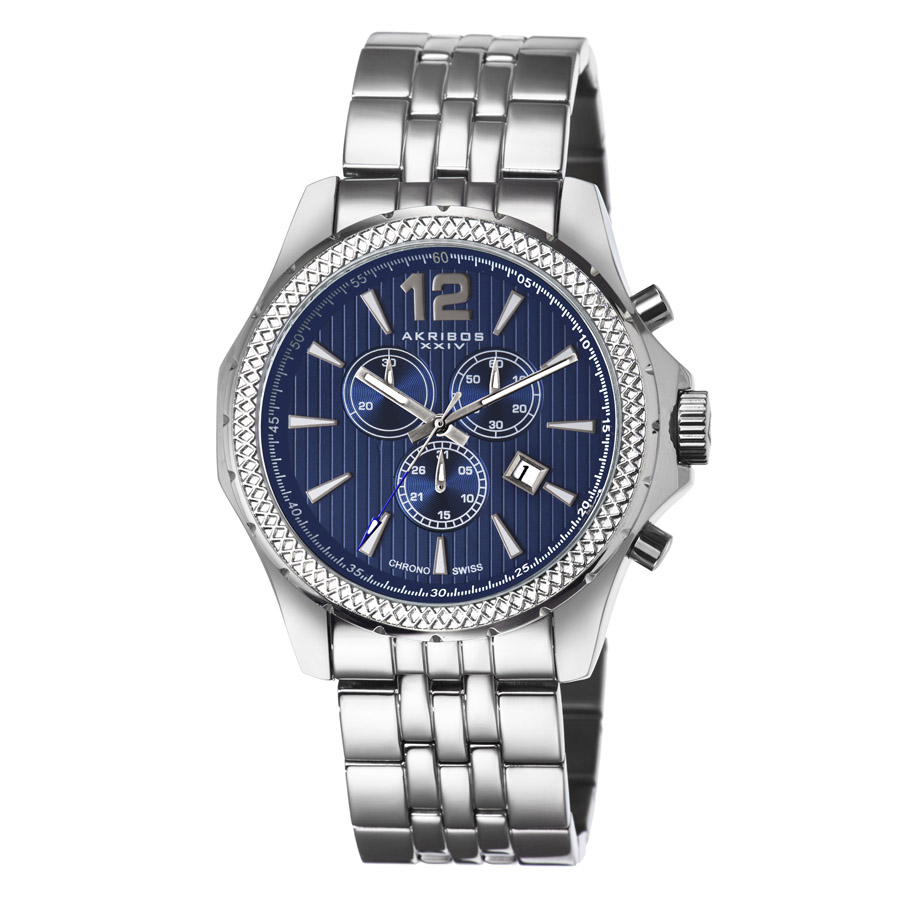 Akribos XXIV Blue Men's Watch AK662BU 848572023535 - Watches