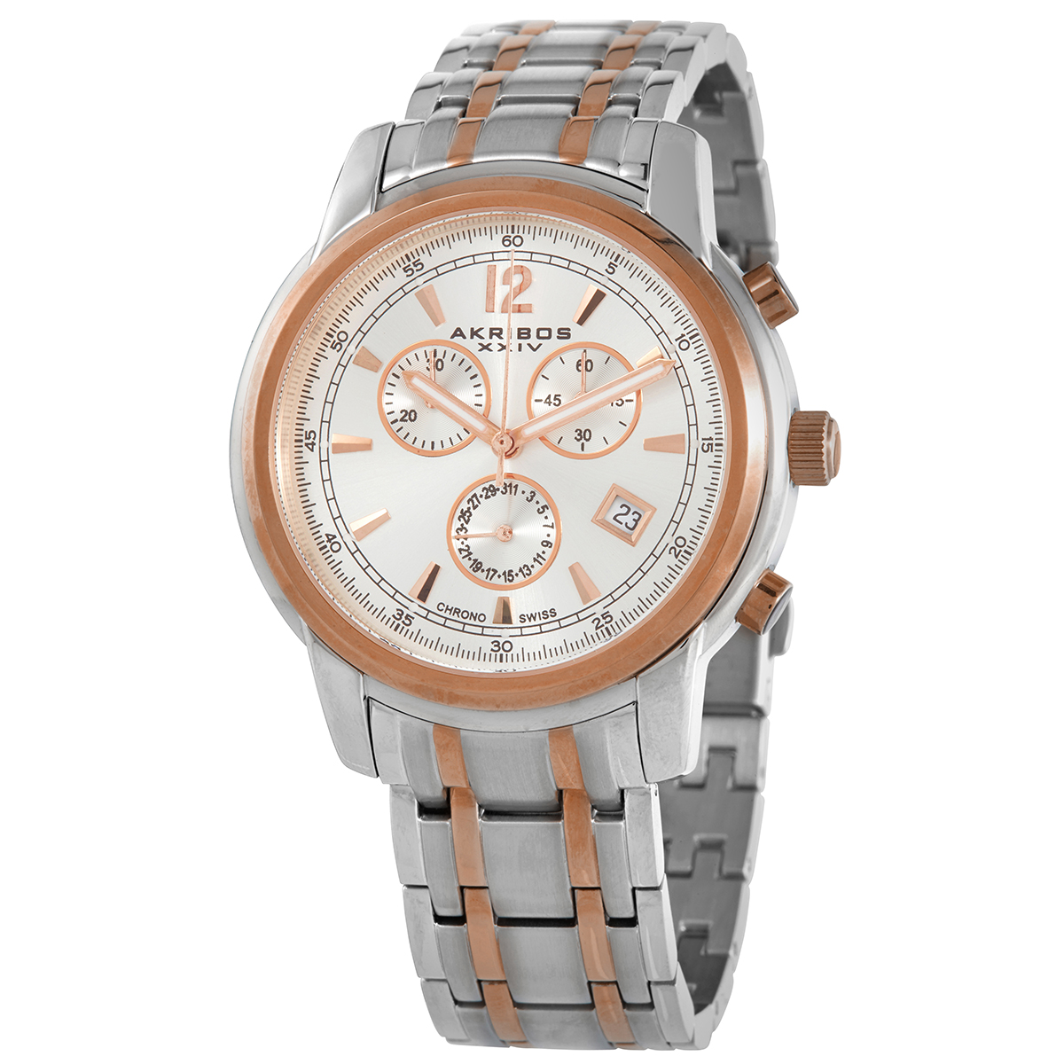 Akribos XXIV Chronograph Silver Dial Men's Watch AK692TTR