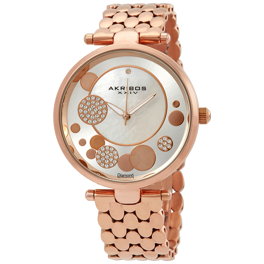 Akribos XXIV Mother of Pearl Dial Ladies Watch AK963RG