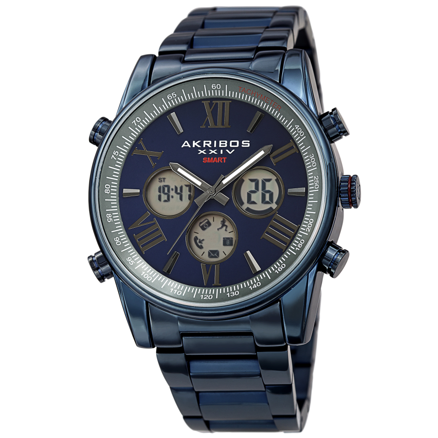 Akribos XXIV Quartz Blue Dial Men's Smart Watch AK1095BU - Watches