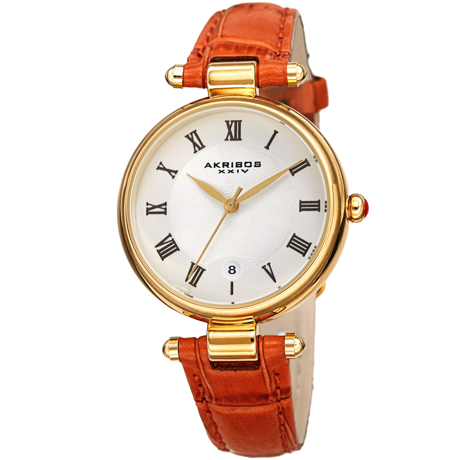Akribos XXIV Quartz White Dial Ladies Watch AK1070OR