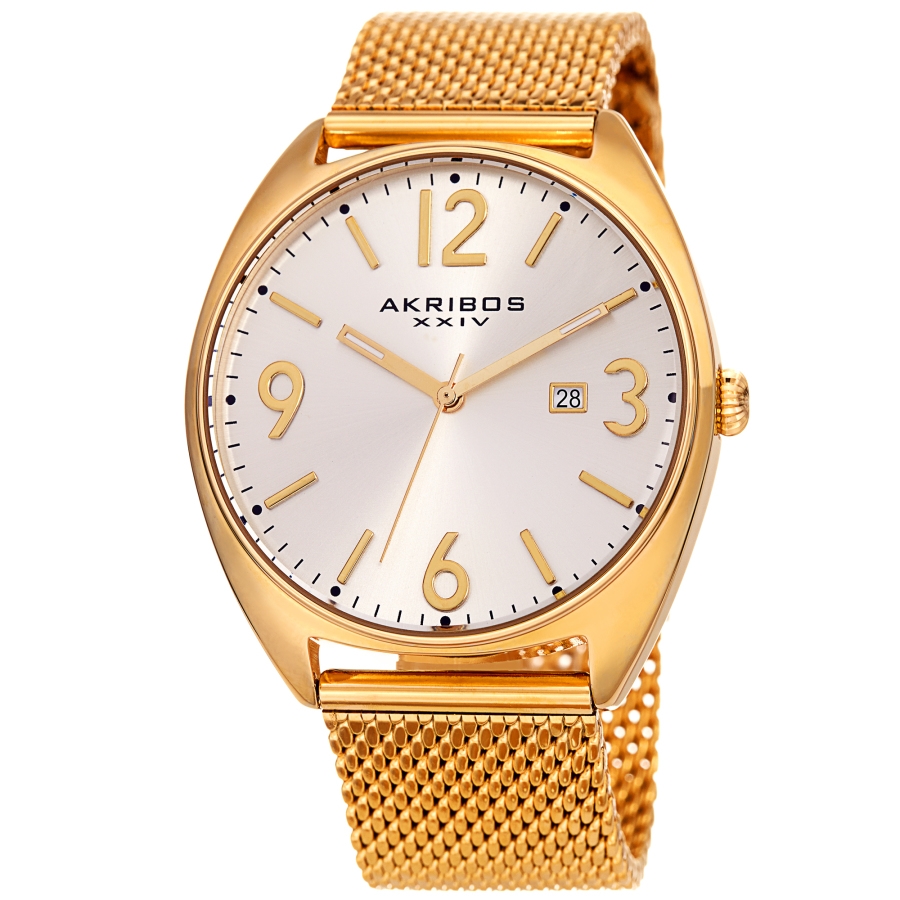 Akribos XXIV Quartz Silver Dial Men's Watch AK1026YG