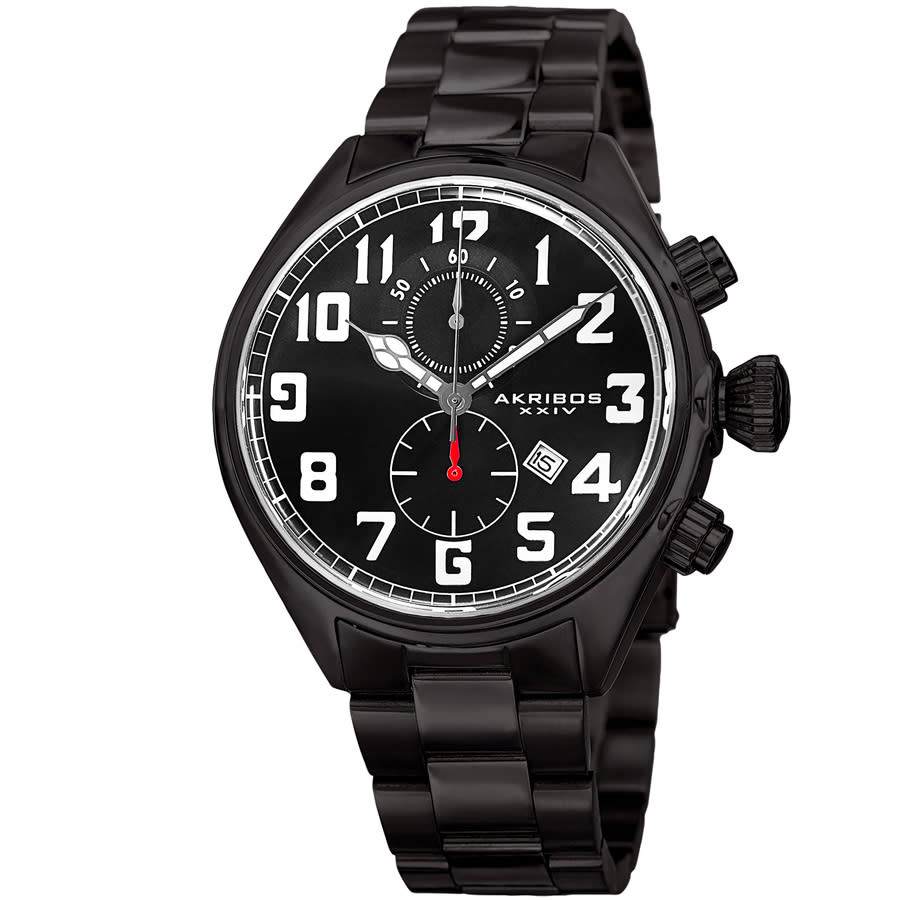 Akribos XXIV Trek Chronograph Quartz Black Dial Men's Watch P50128