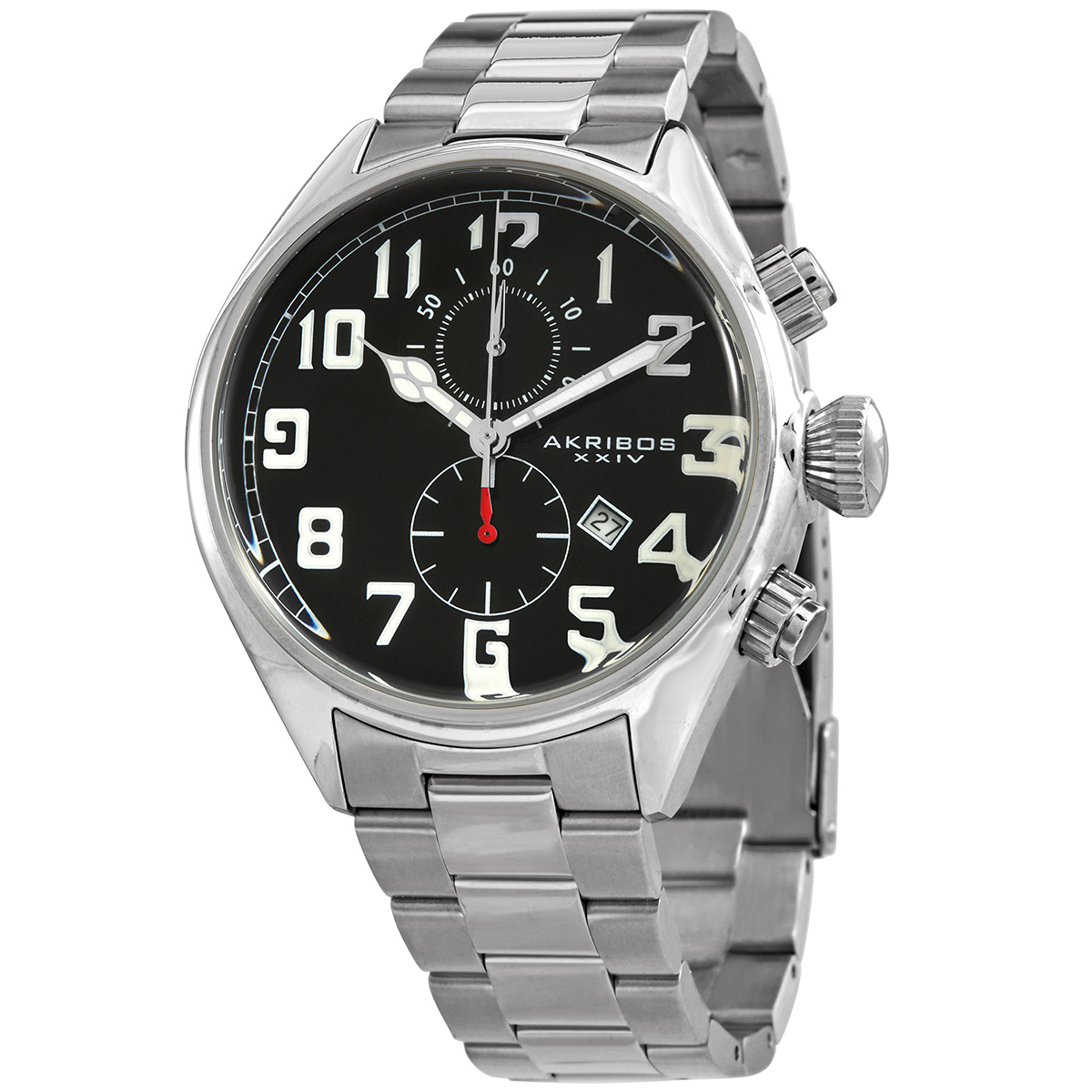 Akribos XXIV Trek Chronograph Quartz Black Dial Men's Watch P50129